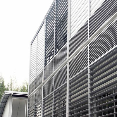 Horizontal PVDF Aluminum Sun Shade Louvers Adjustable Energy Efficient