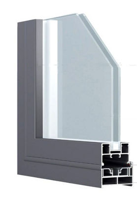 Narrow Side Aluminum Casement French Doors Black Anodized 1.5mm Thickness