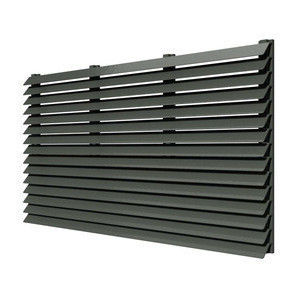 Horizontal PVDF Aluminum Sun Shade Louvers Adjustable Energy Efficient