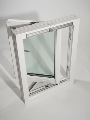 White Aluminium Swing Window Hidden Frame Structure Glass 5mm-12mm Thickness