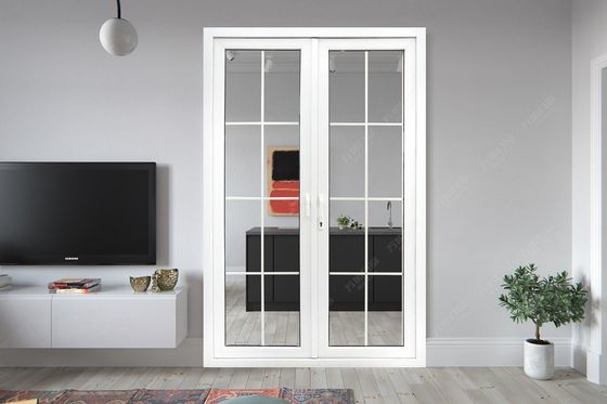 Flush Threshold Aluminum Swing Doors , Anodized Left Hand Inswing French Door