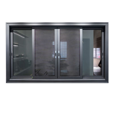 Interior Double Glazed 6063 Aluminium Sliding Windows With Two Track