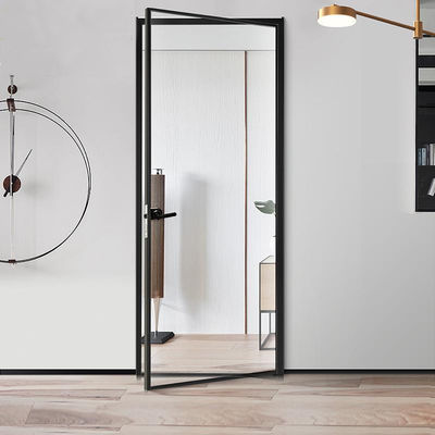 Narrow Side Aluminum Casement French Doors Black Anodized 1.5mm Thickness