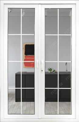 Flush Threshold Aluminum Swing Doors , Anodized Left Hand Inswing French Door
